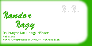 nandor nagy business card